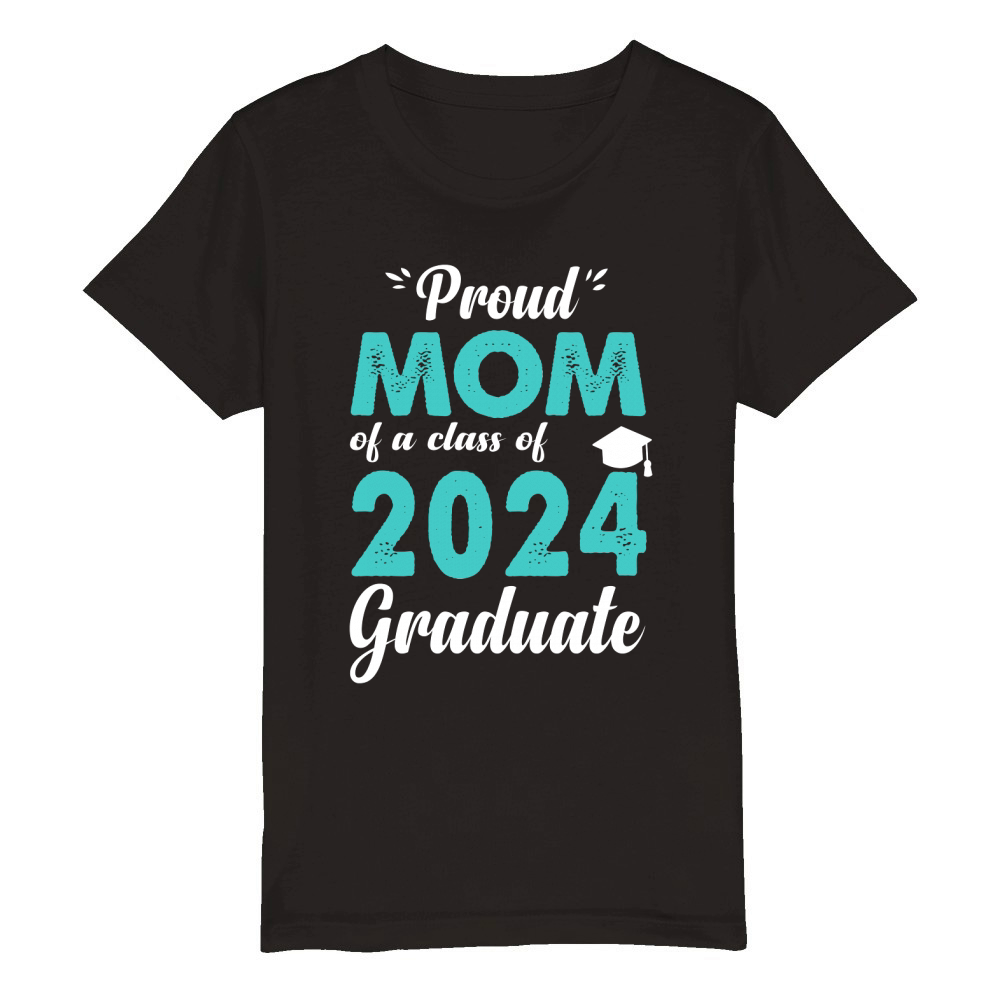 Proud mom of a class of 2024 graduate Organic Kids Crewneck T-shirt