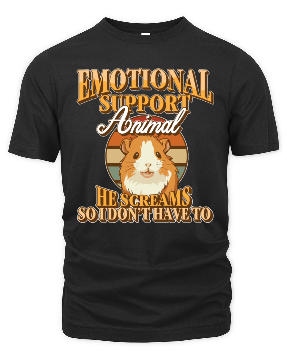 Emotional Support Animal He Screams Guinea Pig Organic Unisex T-shirt