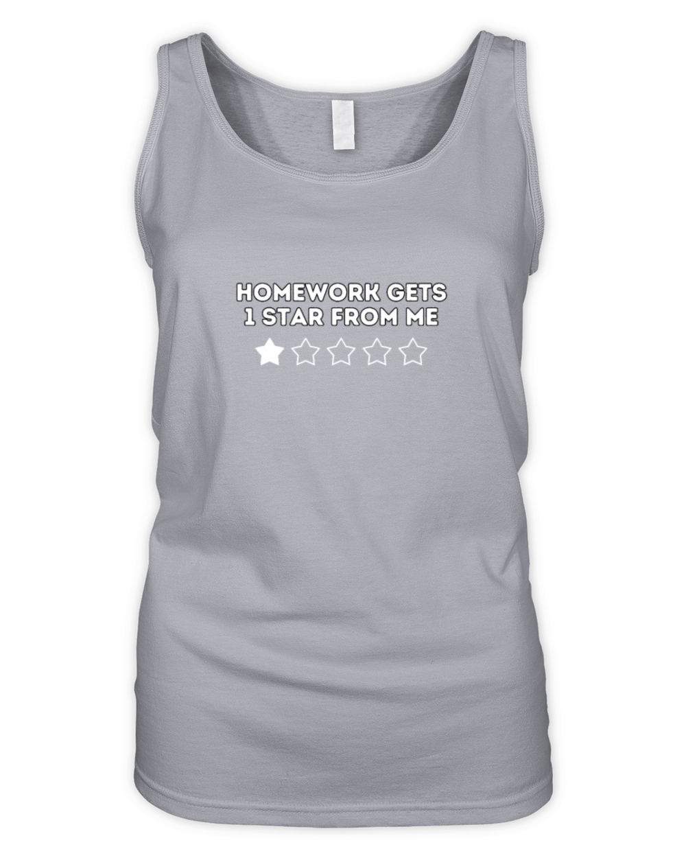 Homework Gets 1 Star From Me Funny Back to School Organic Women's Tank Top