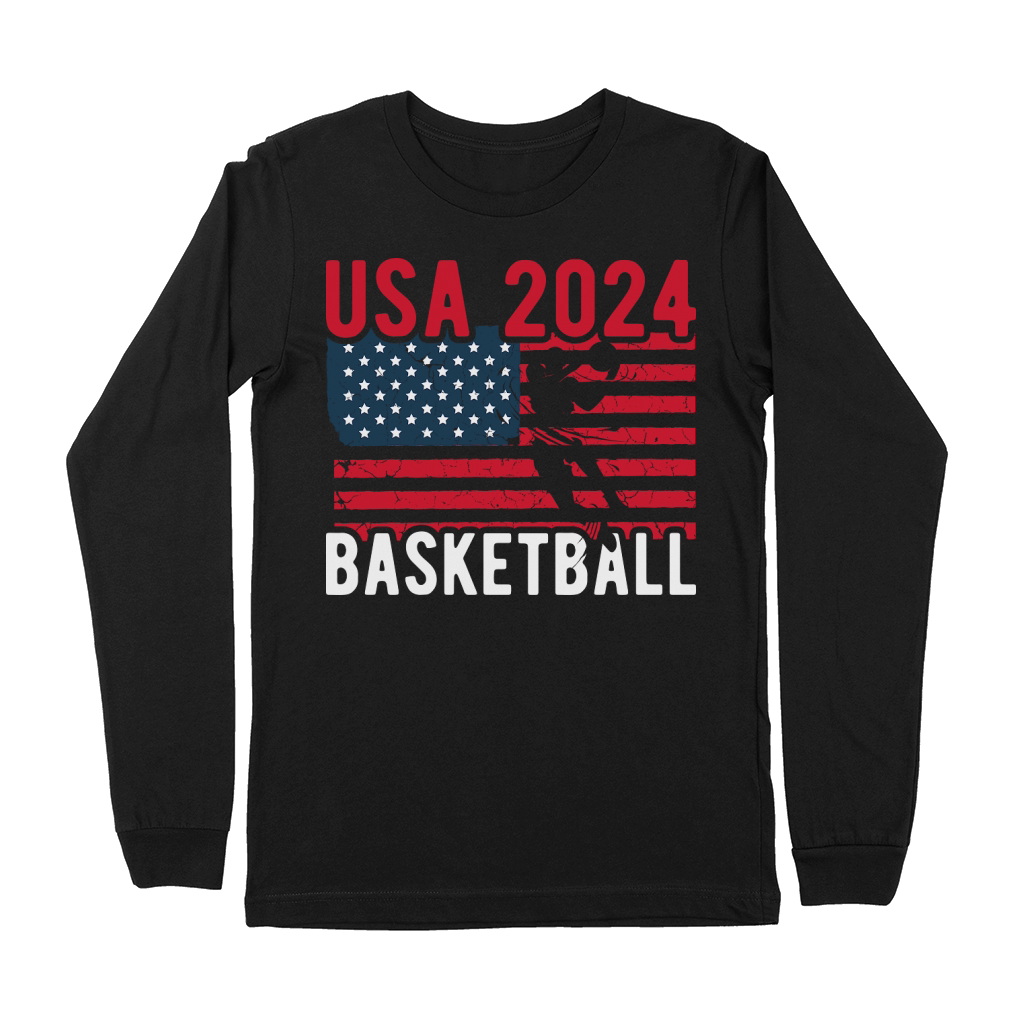 USA 2024 basketball Premium Long Sleeve