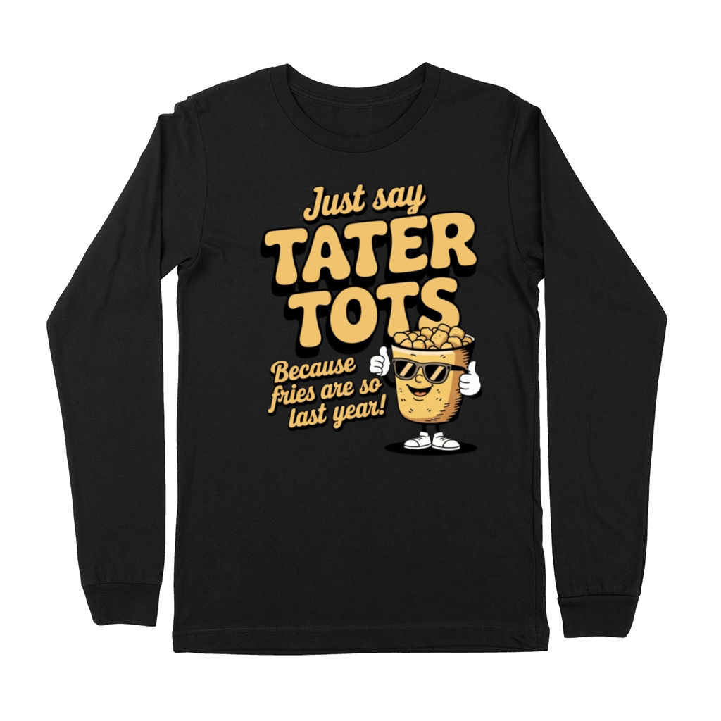 Vintage Tater Tots Retro Snack Lover Fun Design Premium Long Sleeve