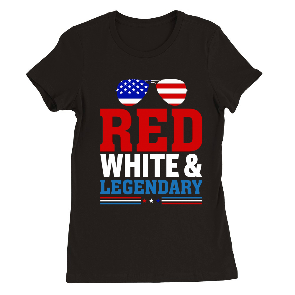 Red white legendary Premium Womens Crewneck T-shirt