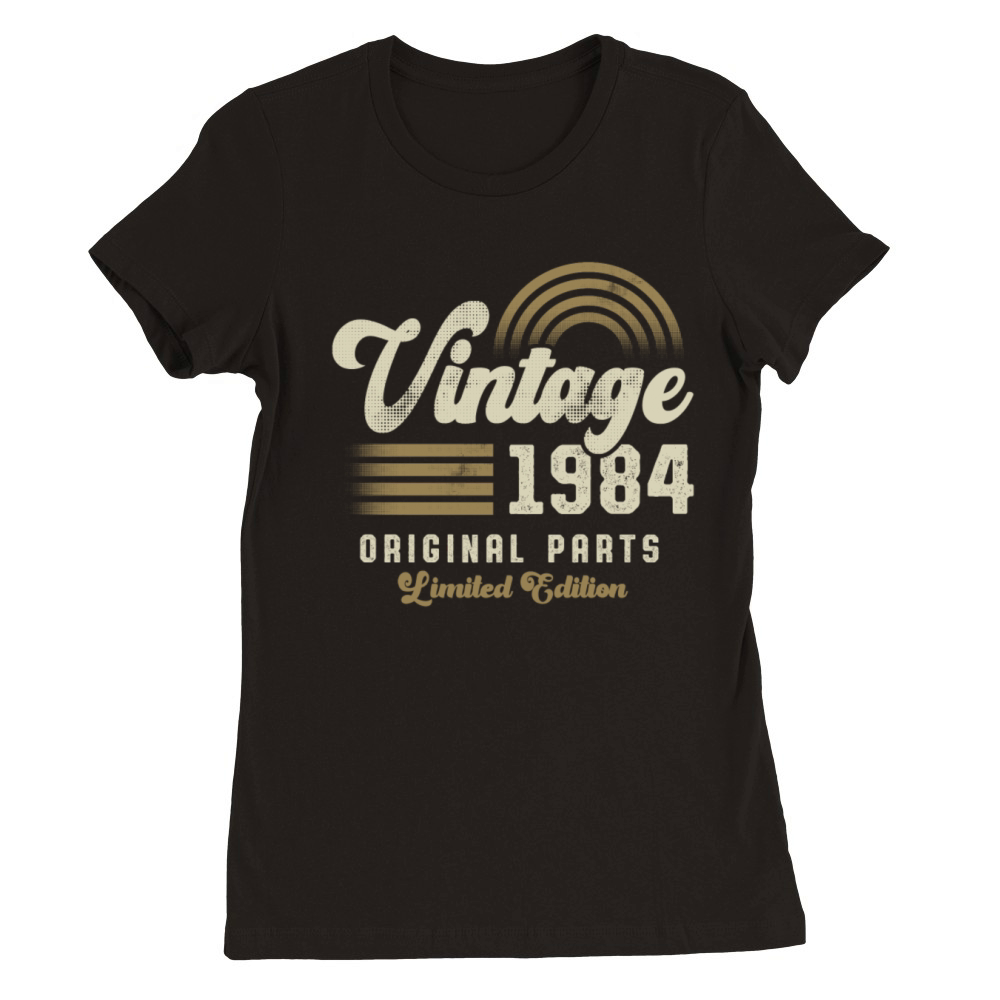 Vintage 1984 Birthday Retro Premium Womens Crewneck T-shirt