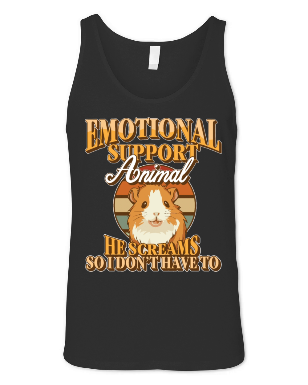Emotional Support Animal He Screams Guinea Pig Unisex Jersey Tank