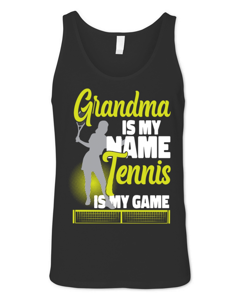 Funny Tennis Player Racket Grandma Unisex Jersey Tank
