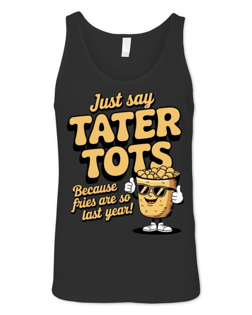 Vintage Tater Tots Retro Snack Lover Fun Design Unisex Jersey Tank