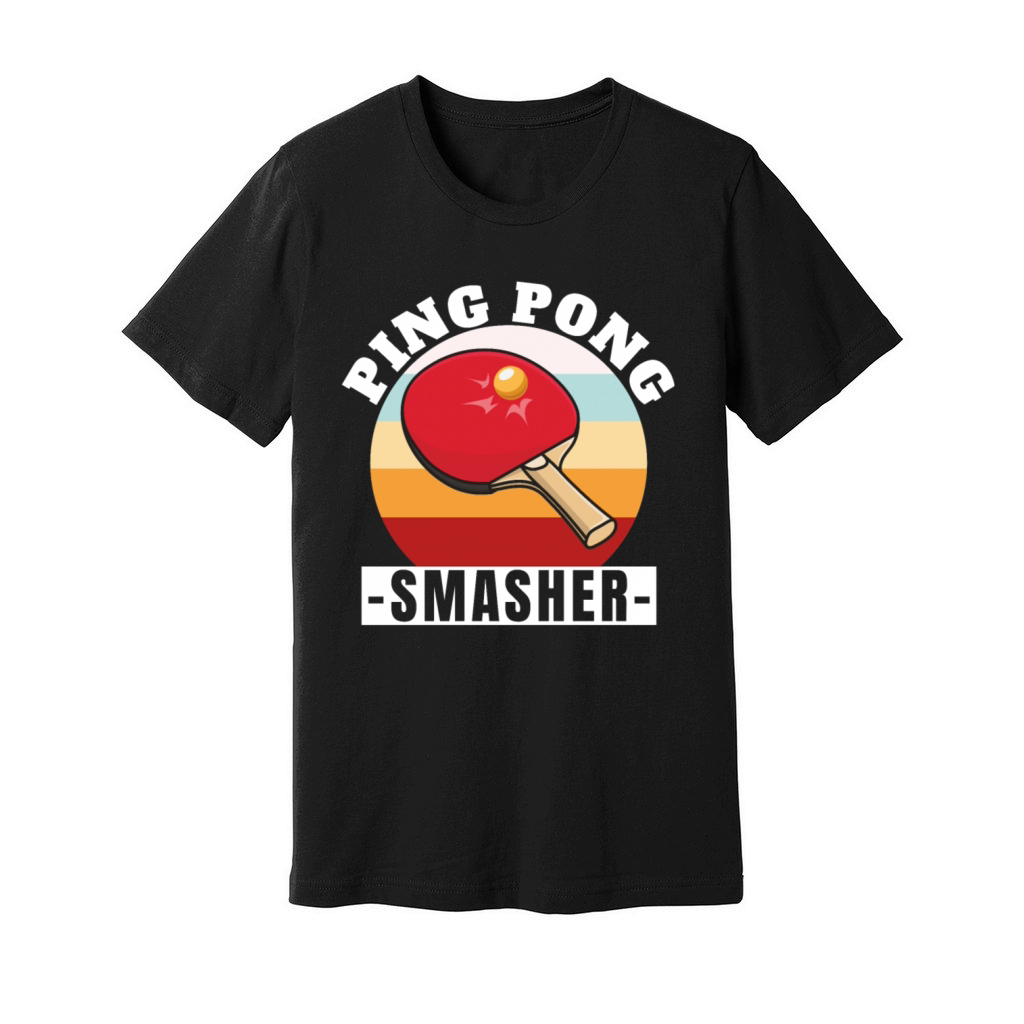 Ping Pong Smasher Retro Table Tennis Unisex Jersey Tee