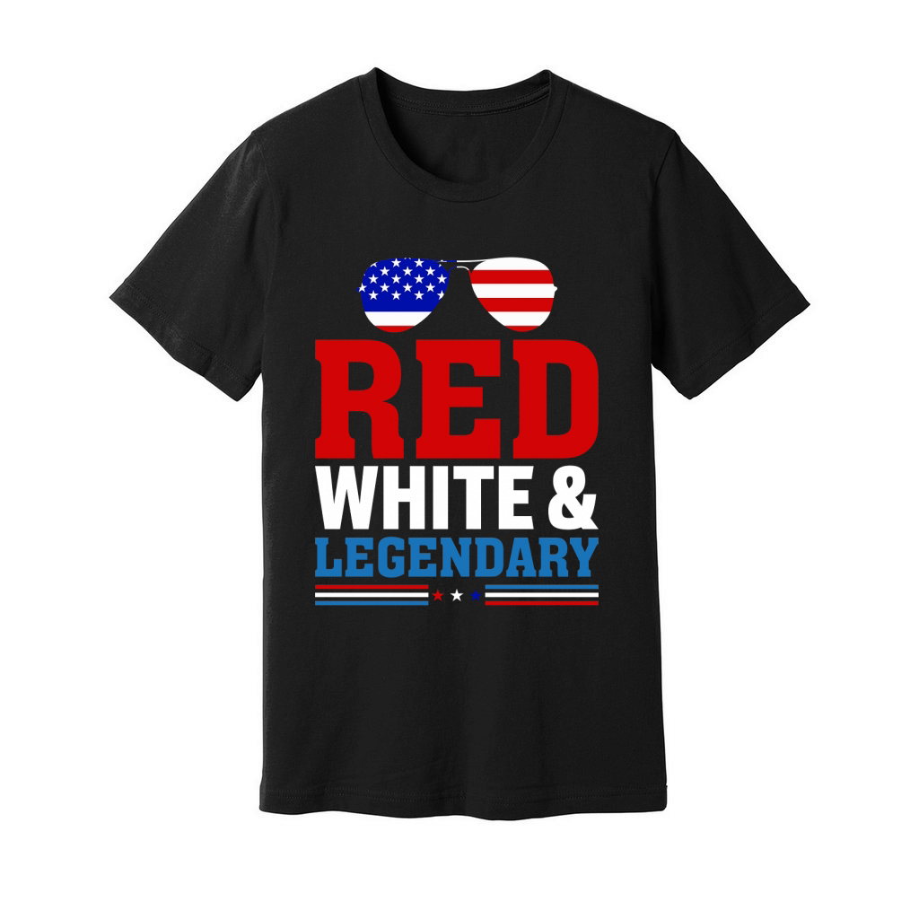 Red white legendary Unisex Jersey Tee