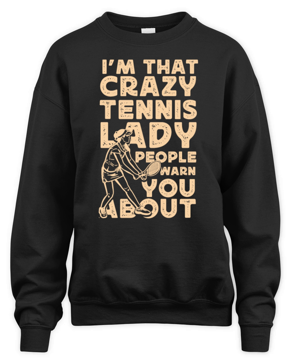Funny Tennis Player Racket Wine 6 Unisex Premium Crewneck Sweatshirt