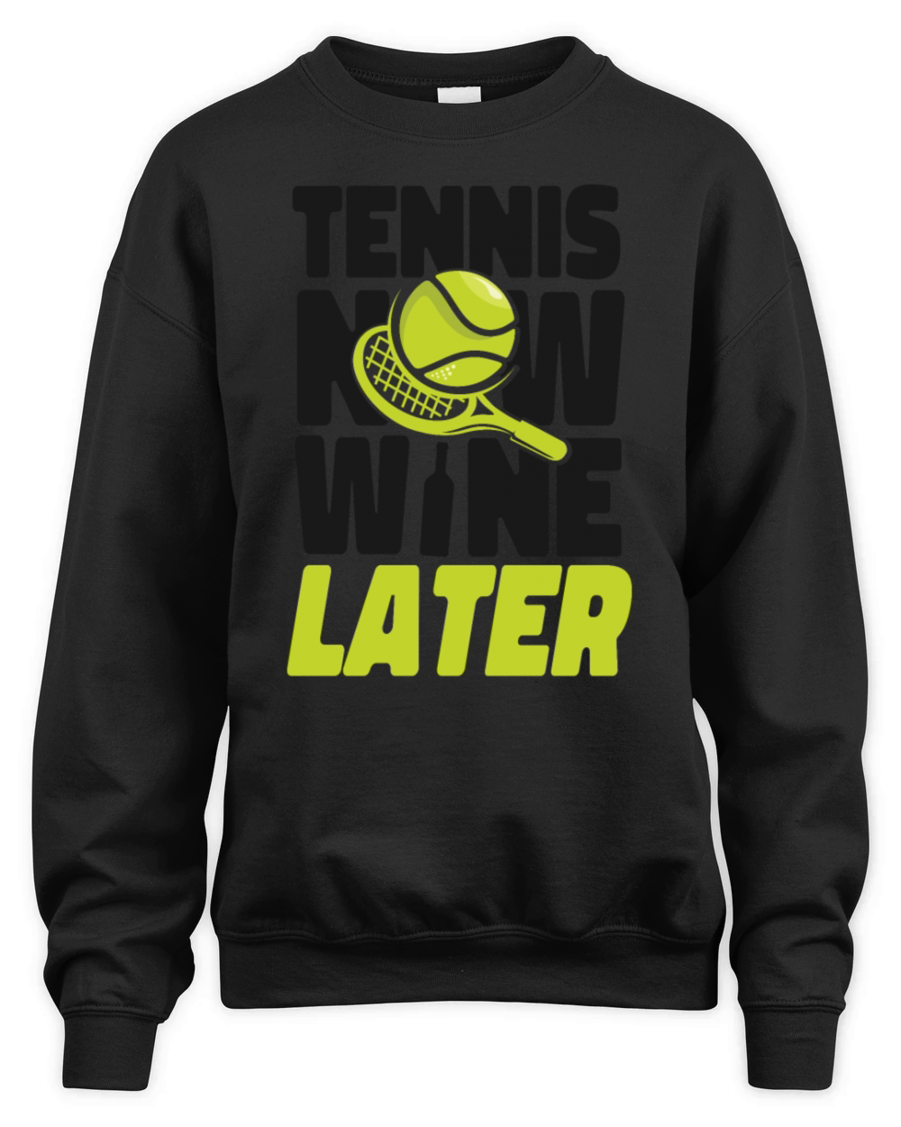 Funny Tennis Player Racket Wine Unisex Premium Crewneck Sweatshirt