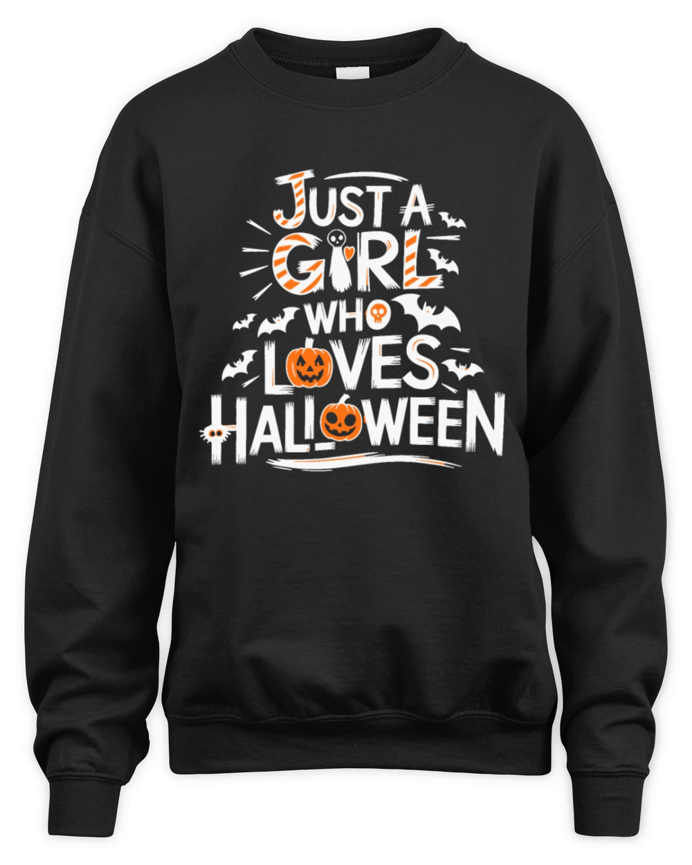 Just a Girl Who Loves Halloween Unisex Premium Crewneck Sweatshirt