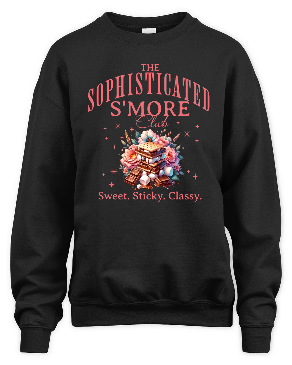 The sophisticated Smore club Sweet Sticky Classy Unisex Premium Crewneck Sweatshirt