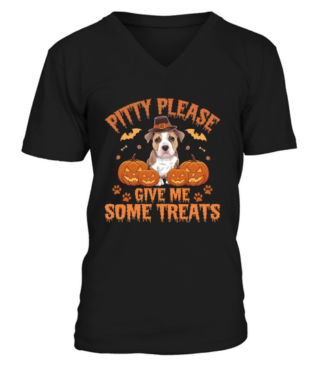 PITTY PLEASE, GIVE ME SOME TREAT V-Neck T-shirt