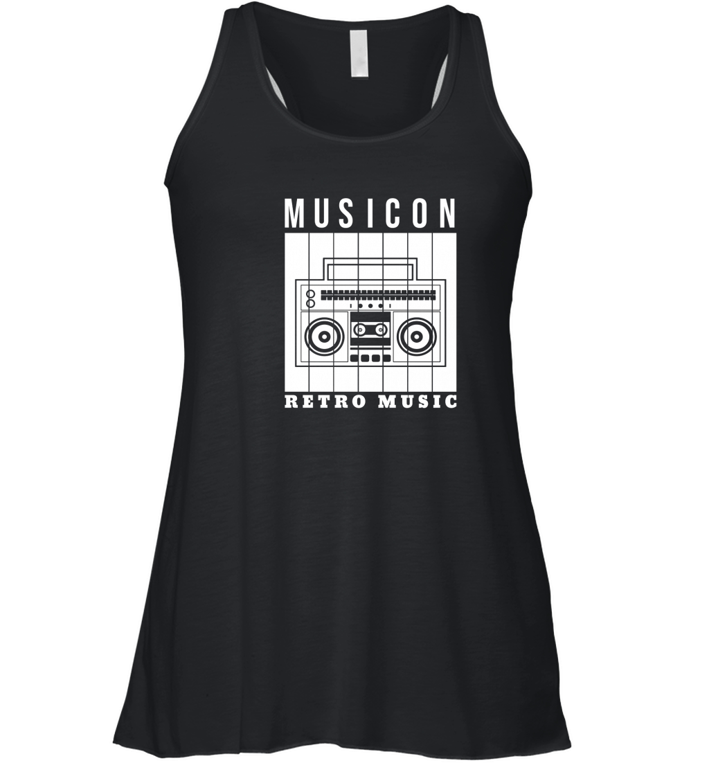 Musicon retro music (2) Women's Flowy Tank Top
