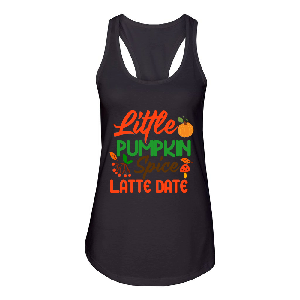 Little Pumpkin Spice Latte Date Women's Racerback Tank