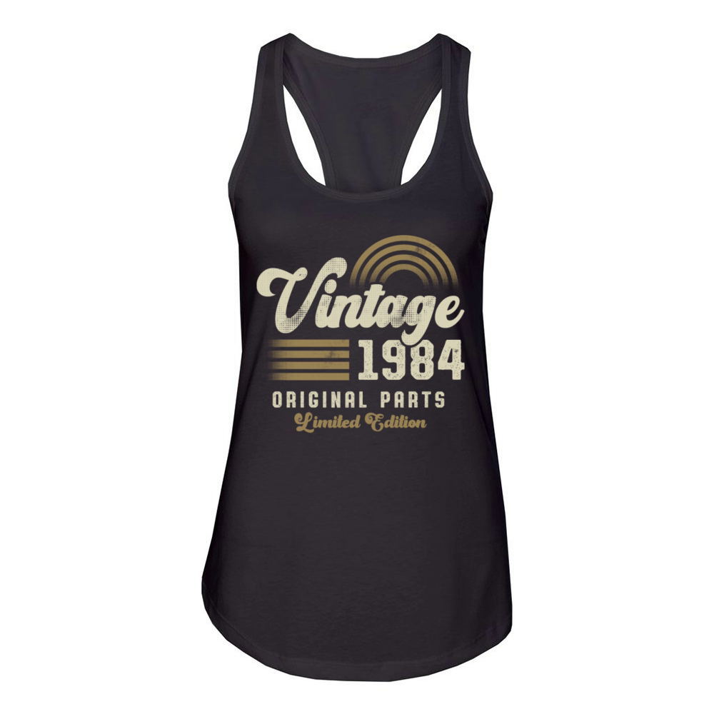 Vintage 1984 Birthday Retro Women's Racerback Tank