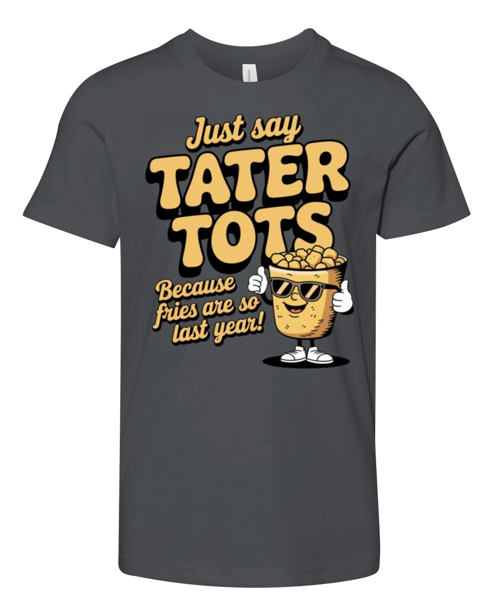 Vintage Tater Tots Retro Snack Lover Fun Design Youth Unisex Jersey Tee