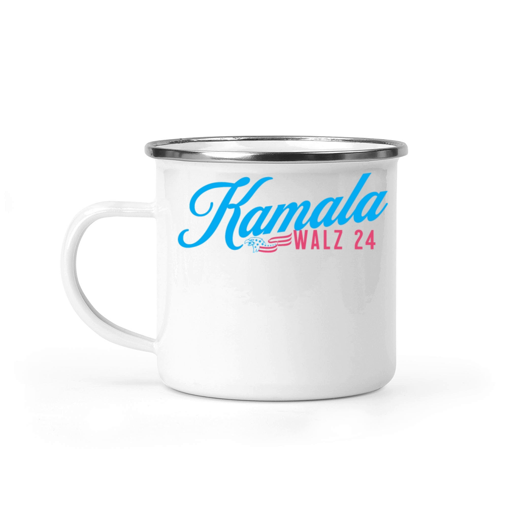 kamala walz 24 us flag election presidential Camping Mug