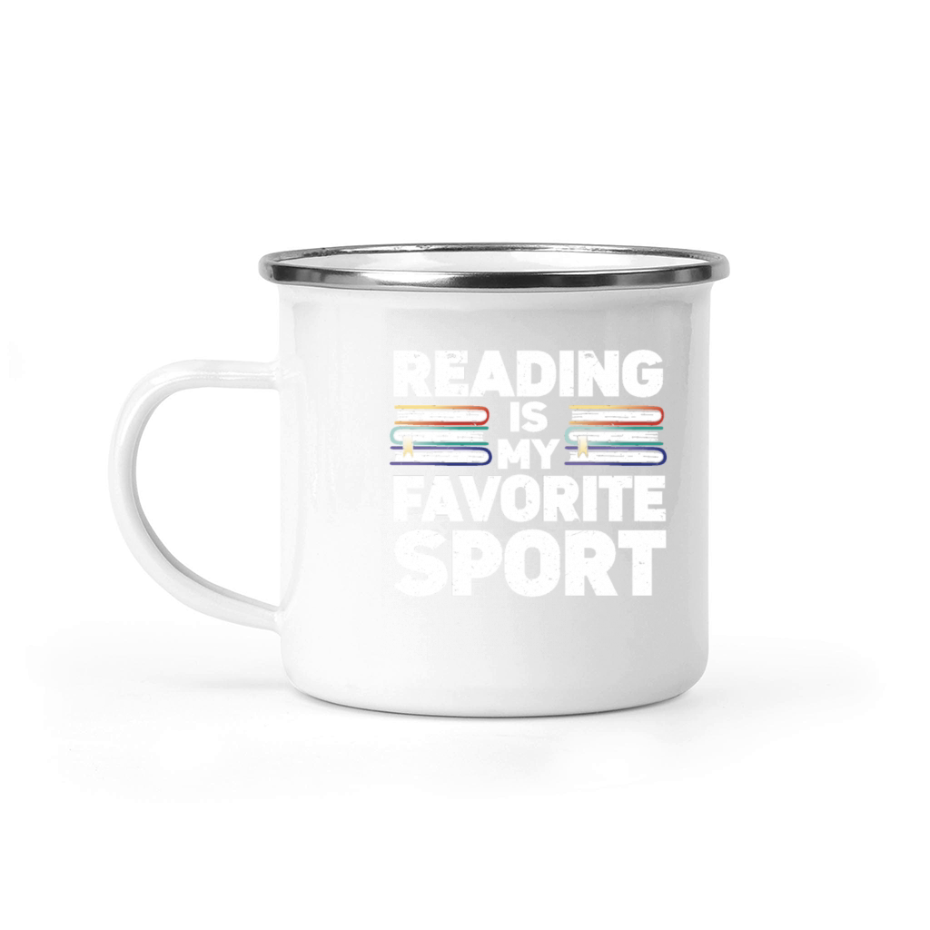 Reading Is My Favorite Sport Bookworm Camping Mug