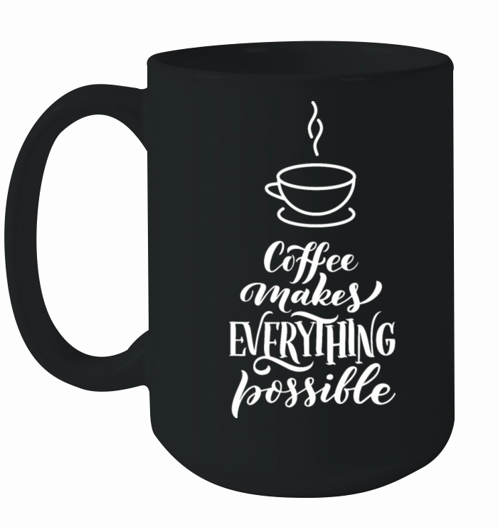 Modern Typographic Coffee Quote Ceramic Mug