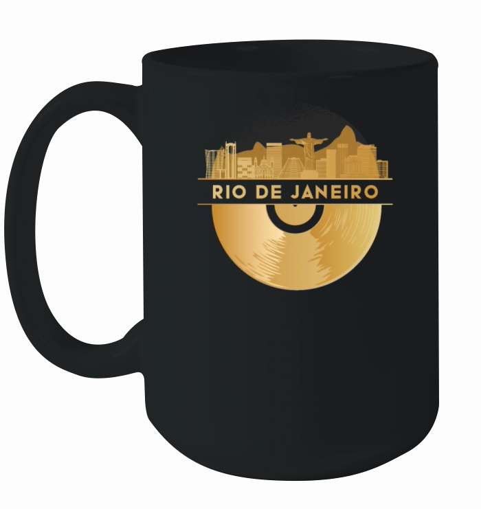 Vinyl-Record-Player Disco-Music Skyline Ceramic Mug