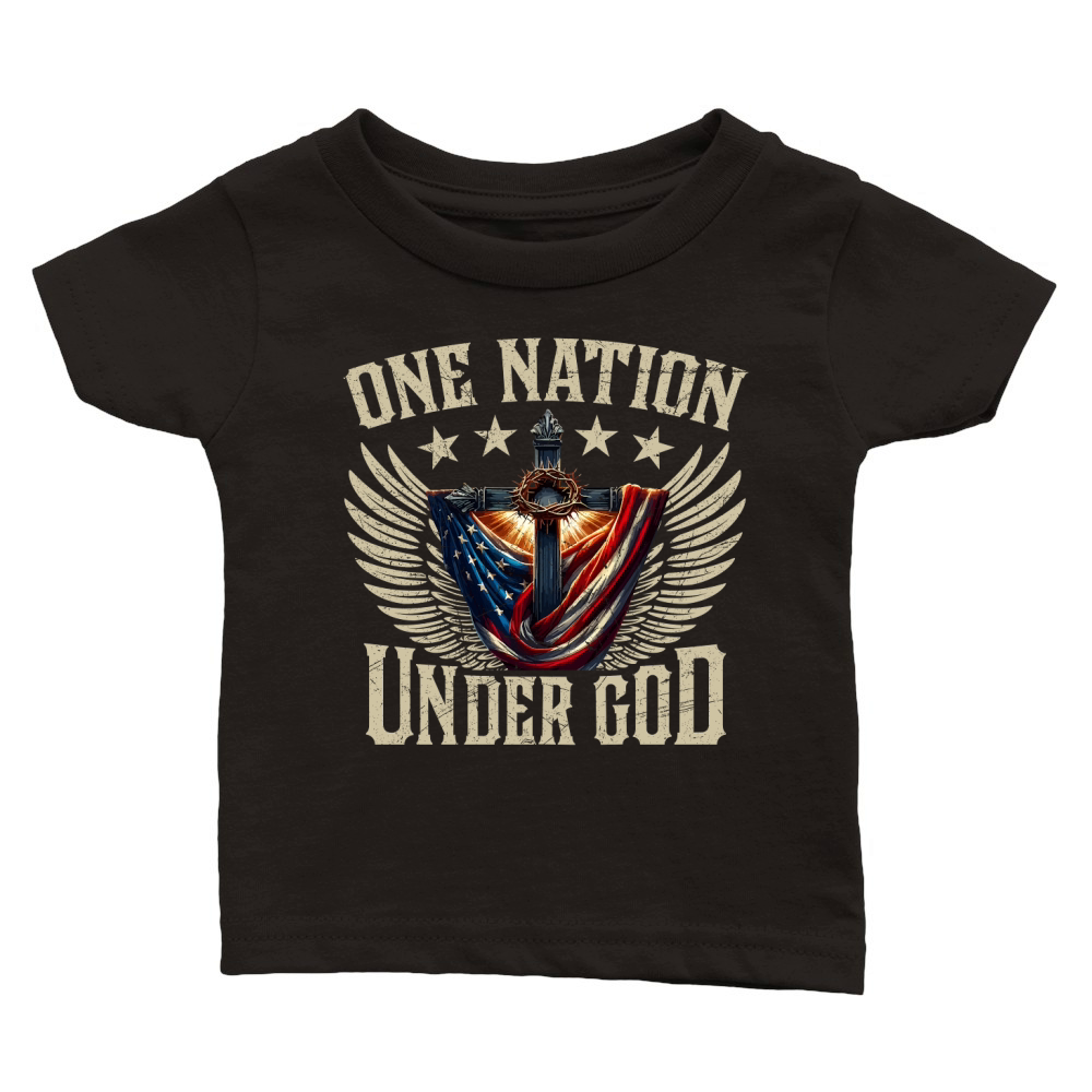 one nation under god Classic Baby Crewneck T-shirt