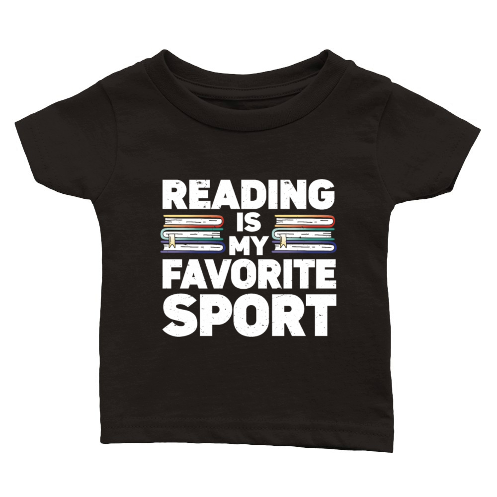 Reading Is My Favorite Sport Bookworm Classic Baby Crewneck T-shirt
