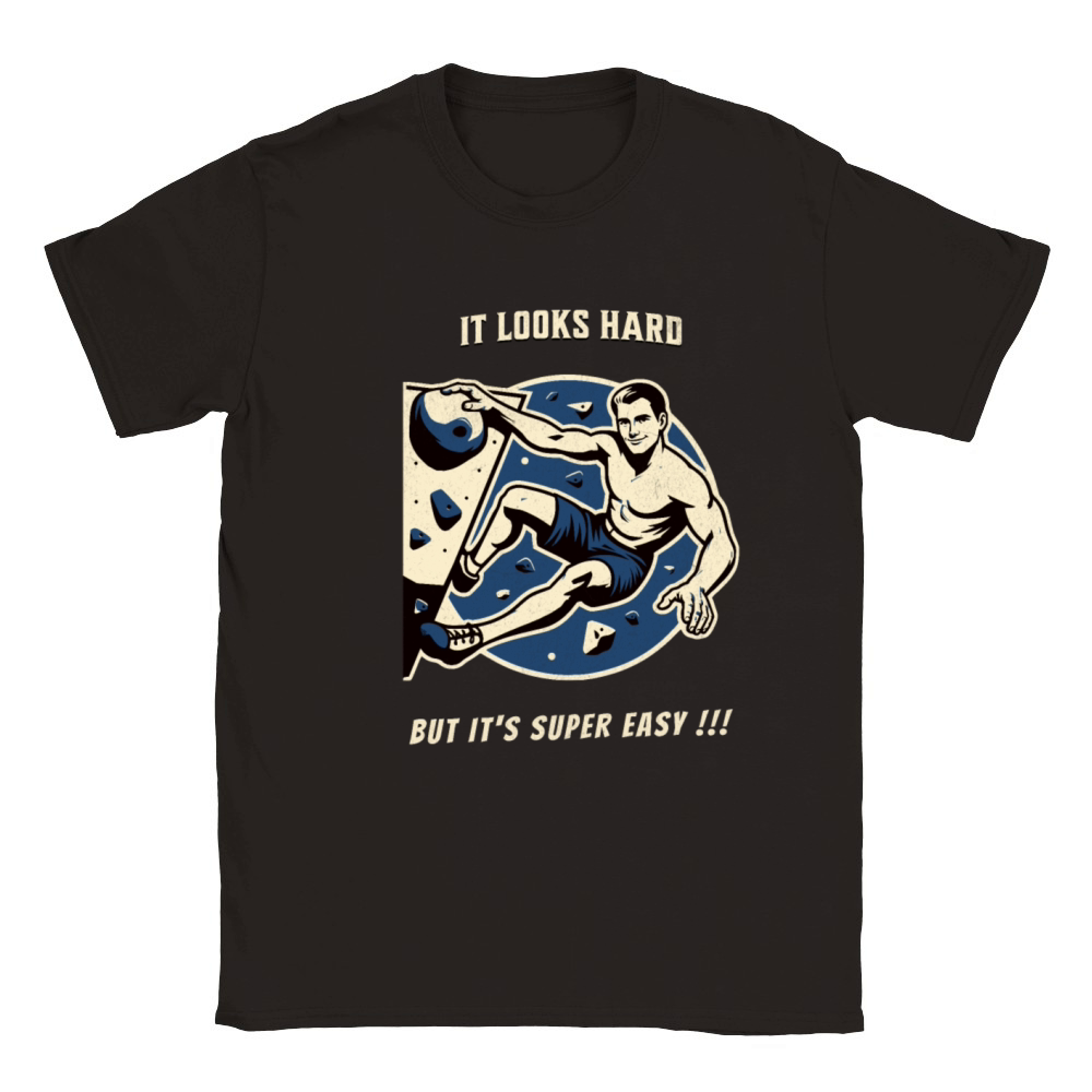 Climbing bouldering vintage t-shirt funny saying Classic Kids Crewneck T-shirt