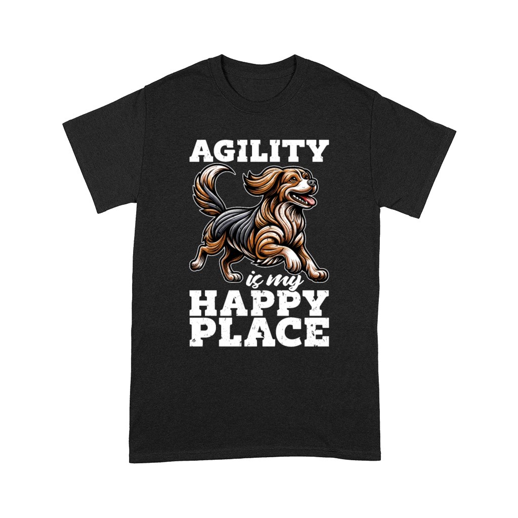 Dog Agility Is My Happy Place Loves Agility Sport Comfort T-shirt