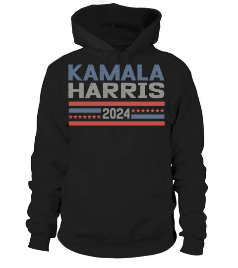 Kamala Harris 2024 Vintage Blue Red Black T-Shirt Hoodie Unisex
