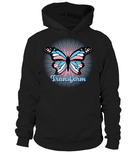 Transform - Transgender Pride Butterfly Design Hoodie Unisex