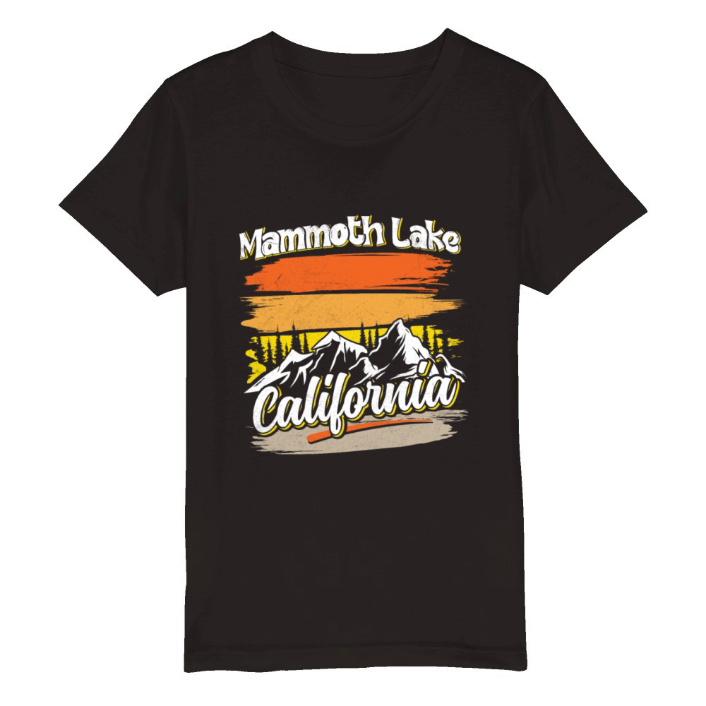 CALIFORNIA MAMMOTH LAKES Vintage California Fan Organic Kids Crewneck T-shirt