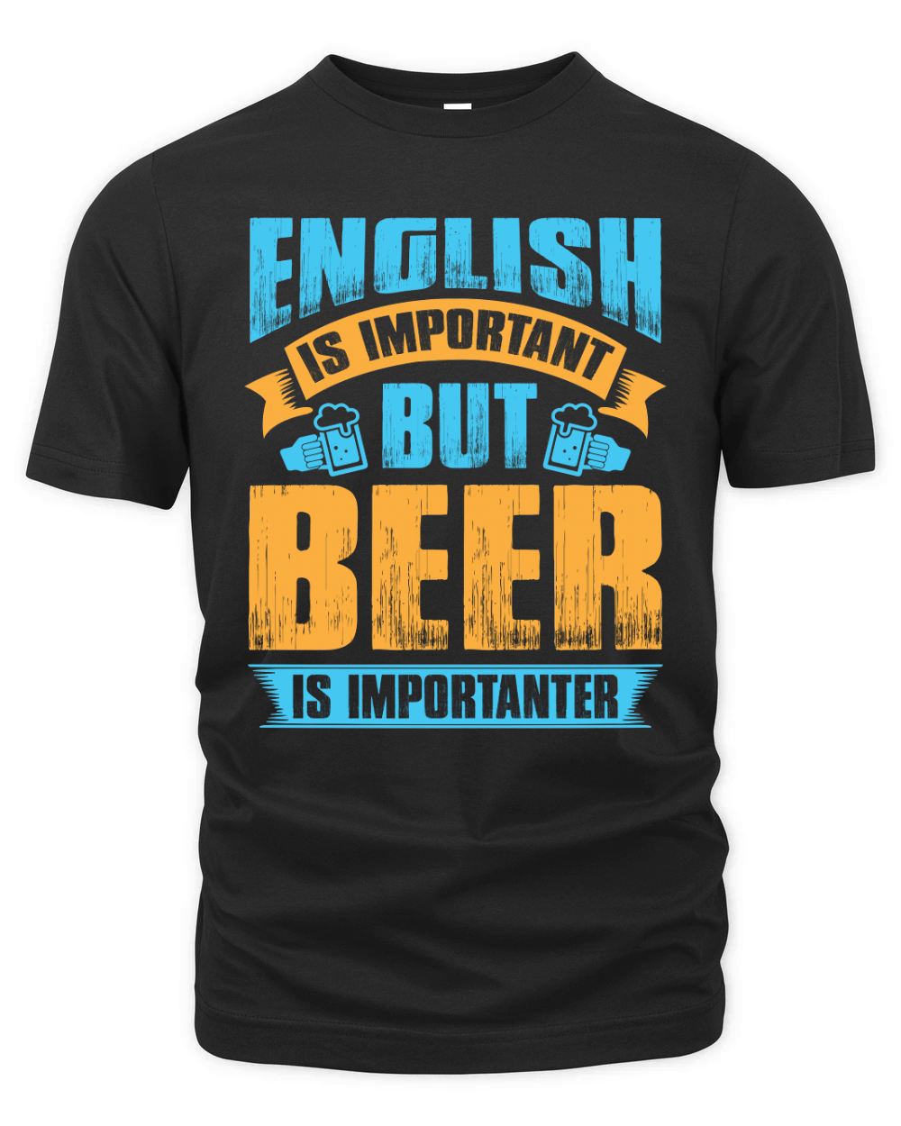 English is important but beer is importanter Organic Unisex T-shirt
