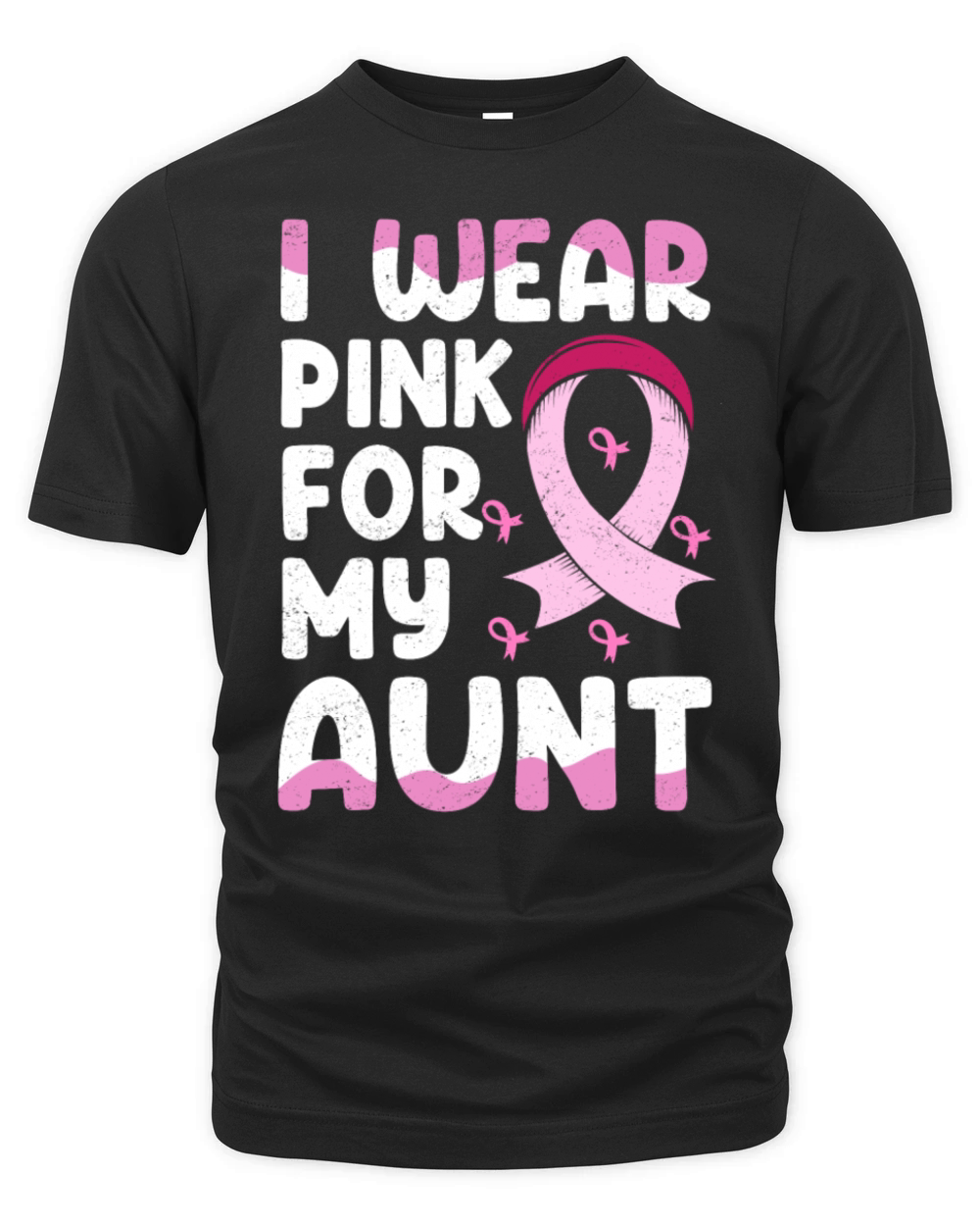 I Wear Pink For My Aunt Breast Cancer Organic Unisex T-shirt
