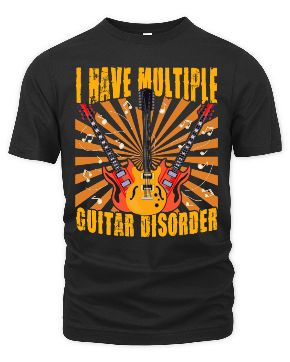 Multiple Bass Disorder Guitar Shirt For Men Organic Unisex T-shirt
