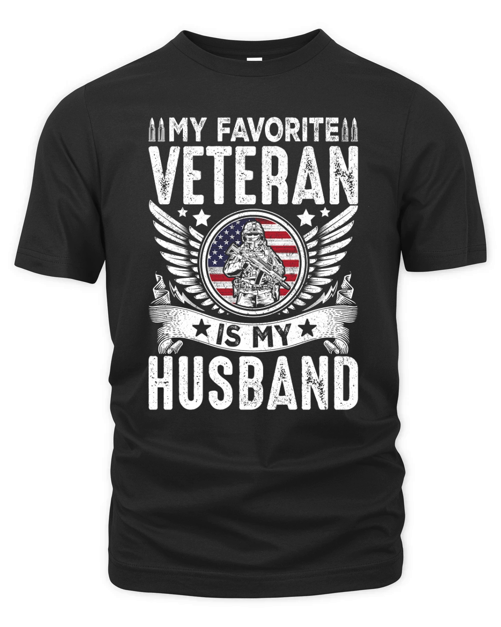My Favorite Veteran Is My Husband Organic Unisex T-shirt