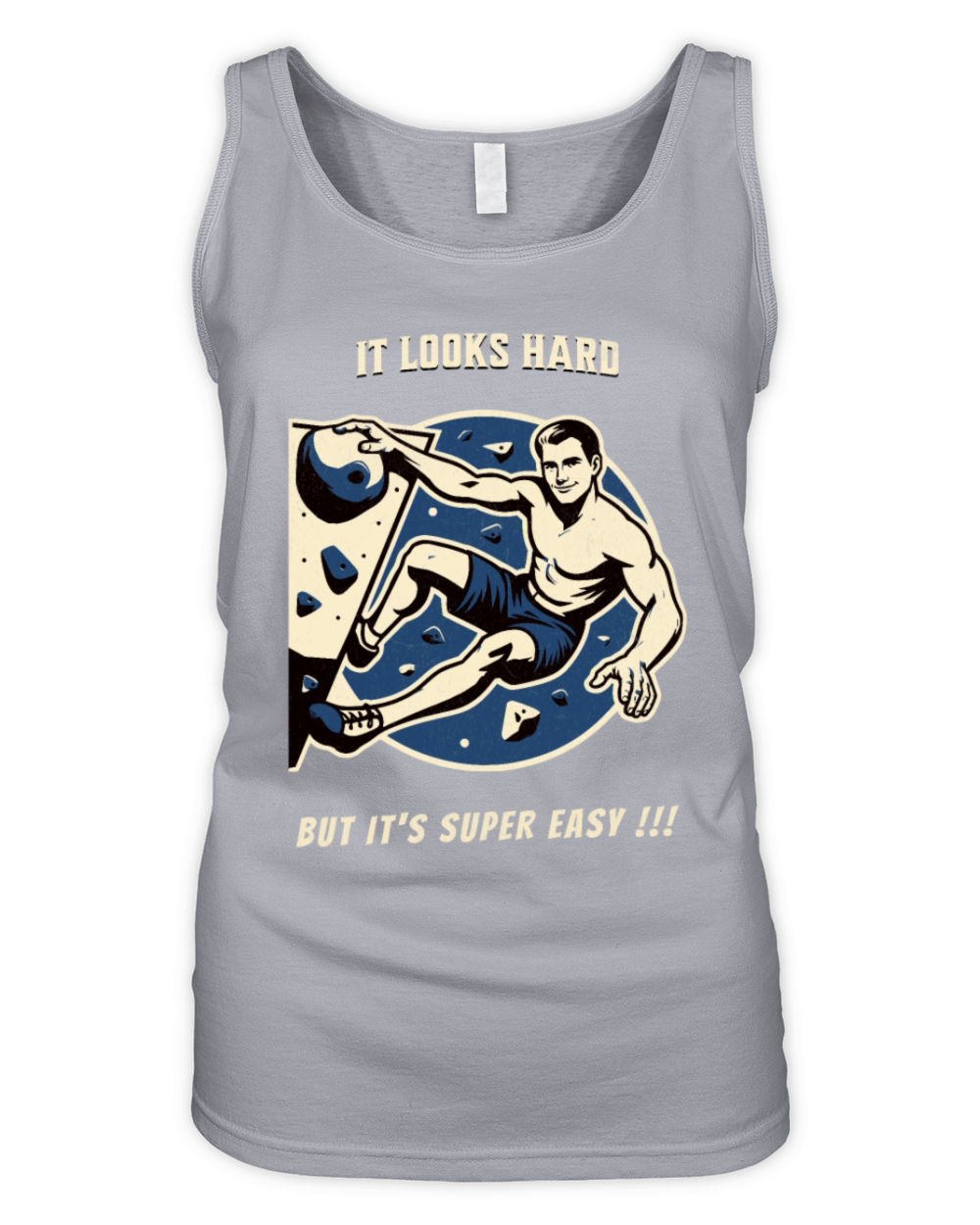 Climbing bouldering vintage t-shirt funny saying Organic Women's Tank Top