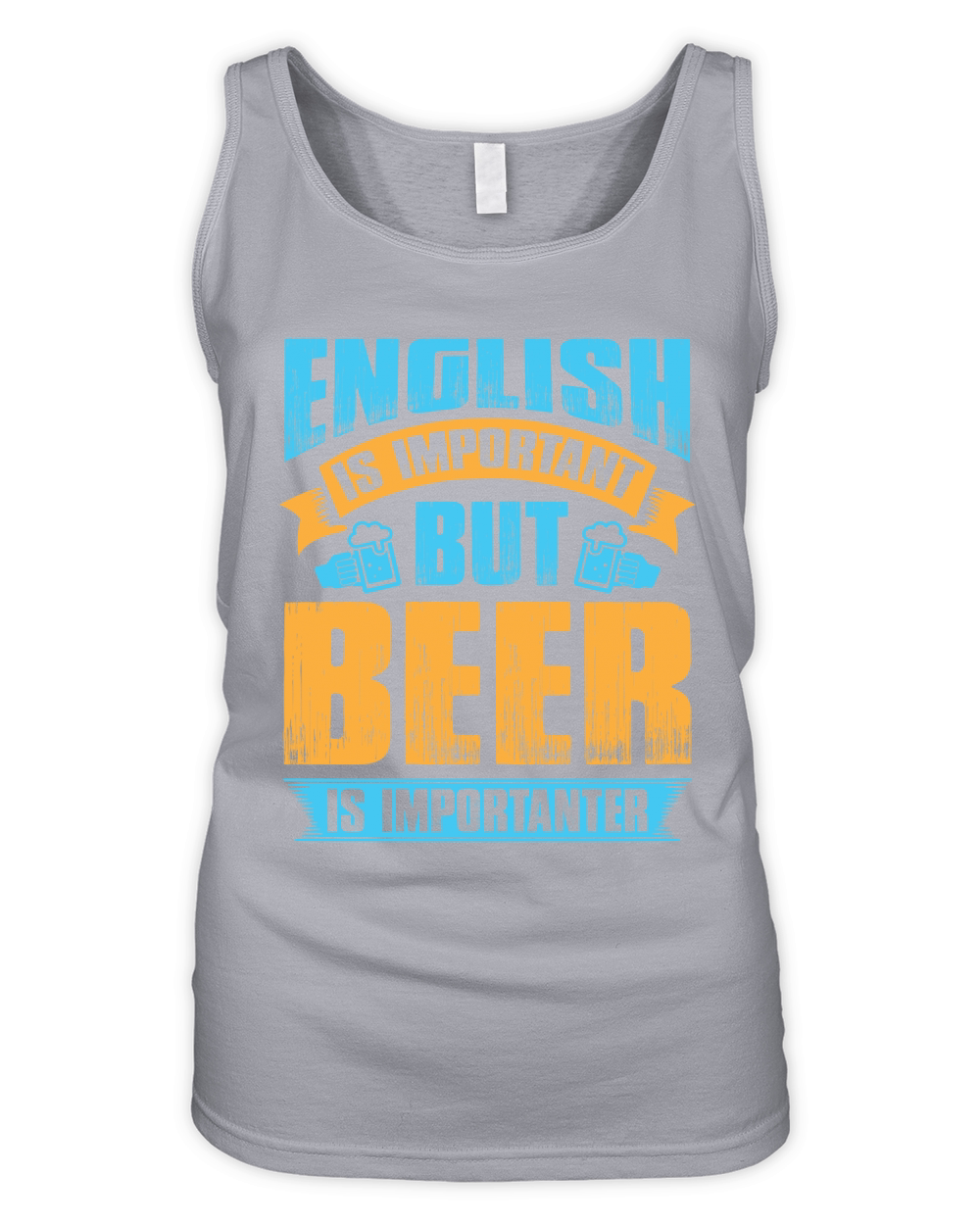 English is important but beer is importanter Organic Women's Tank Top