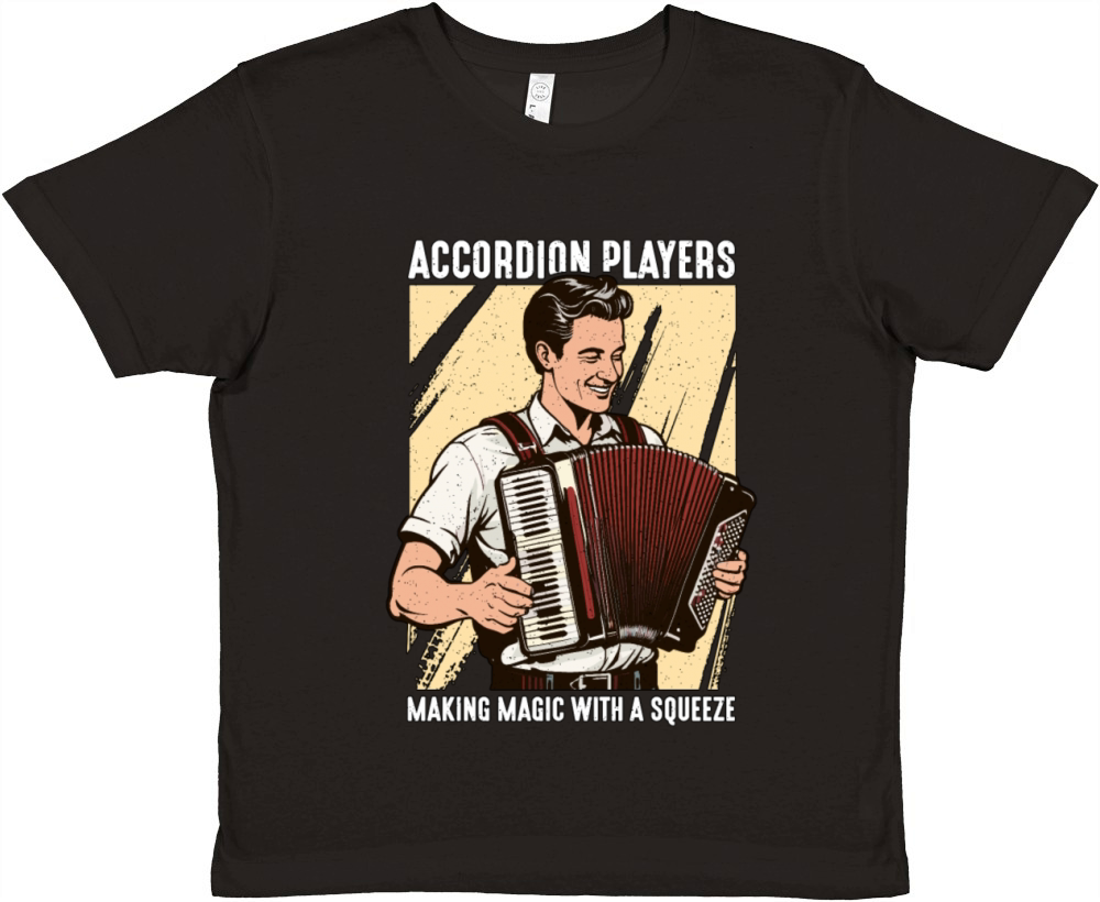 Accordion Players Making Magic Wind Instrument Premium Kids Crewneck T-shirt
