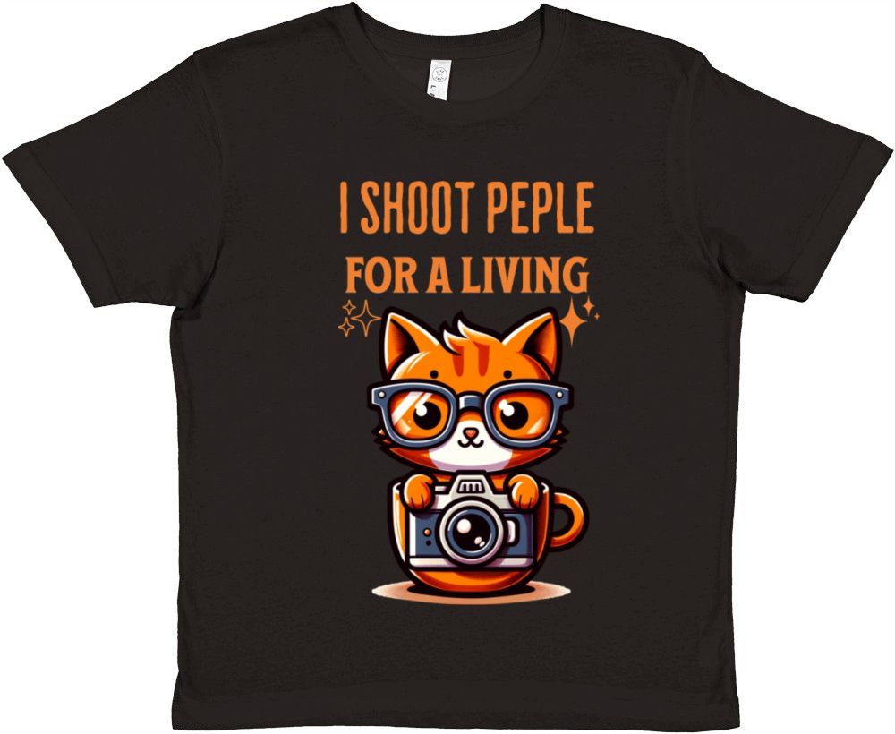 Cute cat Photographer-I Shoot People for a Living Premium Kids Crewneck T-shirt