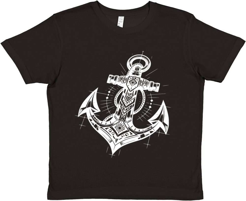 Eleganter Tattoo Style Anker Premium Kids Crewneck T-shirt