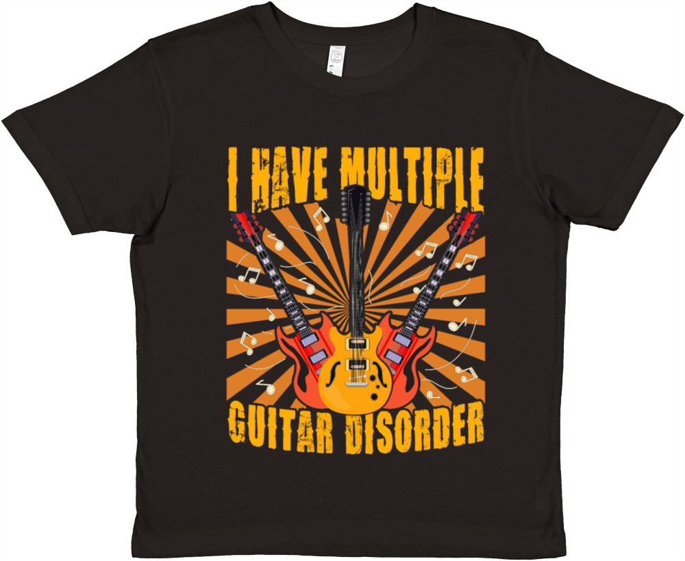 Multiple Bass Disorder Guitar Shirt For Men Premium Kids Crewneck T-shirt