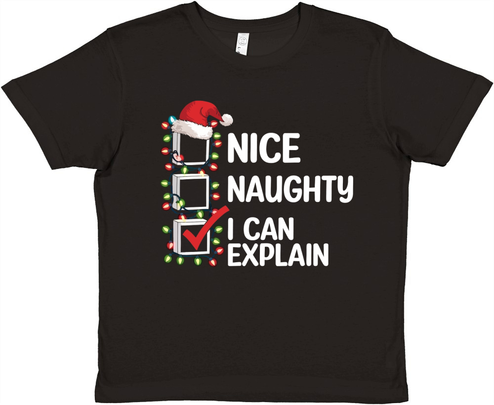 nice naughty i can explain Premium Kids Crewneck T-shirt