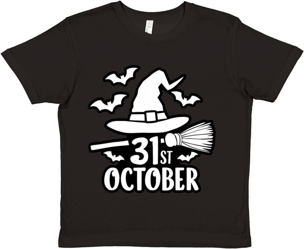 October 31st Halloween Saying Quote Premium Kids Crewneck T-shirt