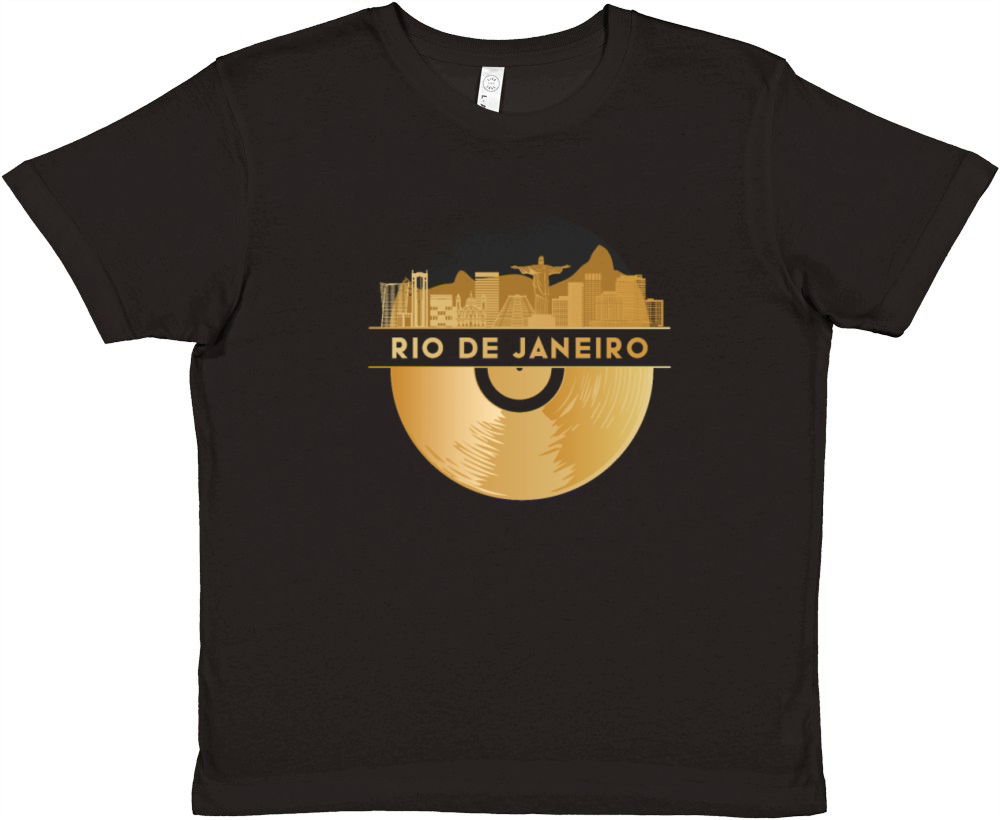 Vinyl-Record-Player Disco-Music Skyline Premium Kids Crewneck T-shirt