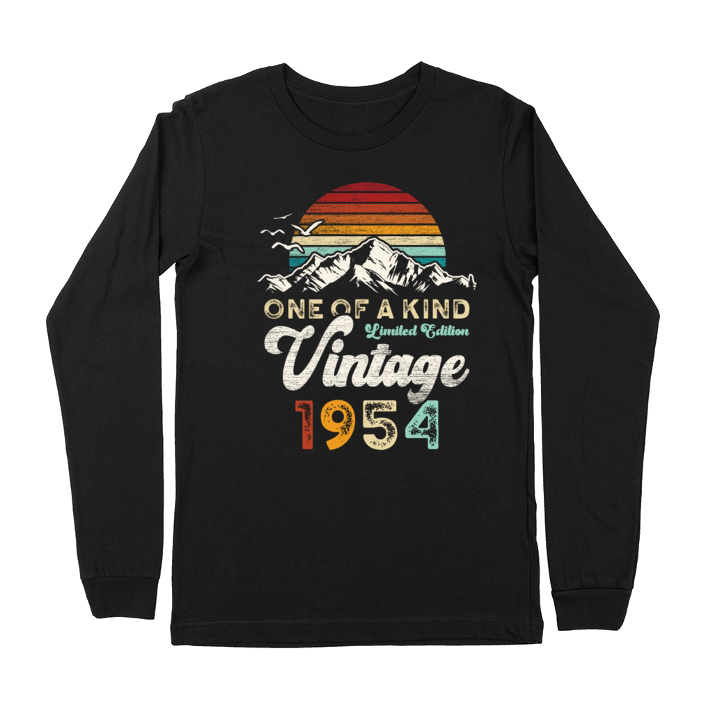 Vintage 1954 Birthday Mountains Premium Long Sleeve