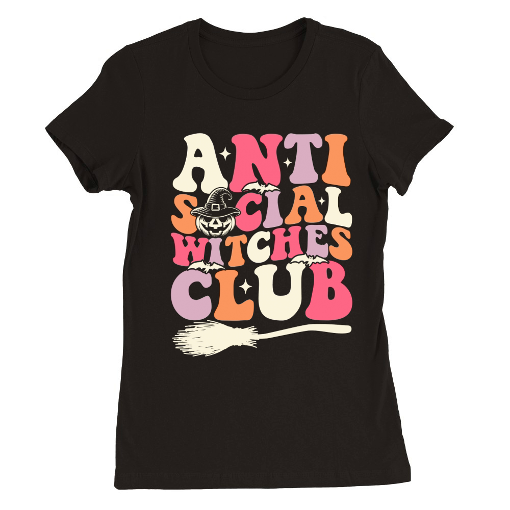 anti social witches club Premium Womens Crewneck T-shirt