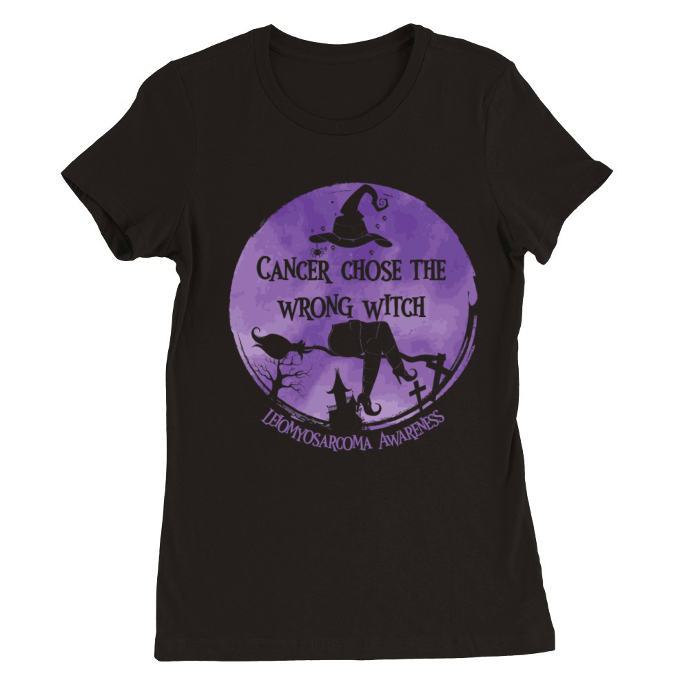 Cancer Witch purple Leiomyosarcoma Premium Womens Crewneck T-shirt