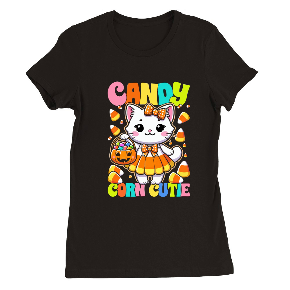 candy corn cutie Premium Womens Crewneck T-shirt
