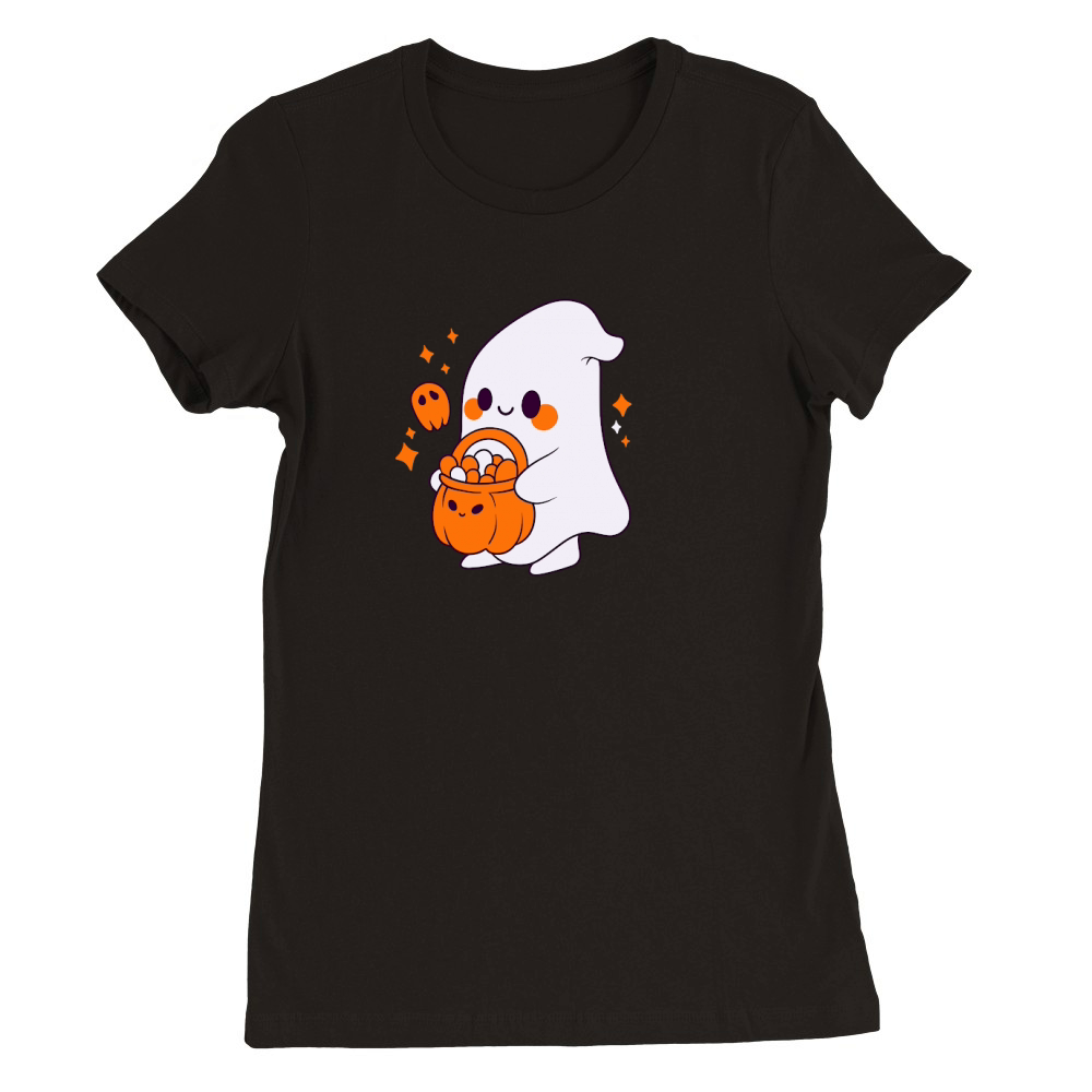 Design Set of Halloween Premium Womens Crewneck T-shirt